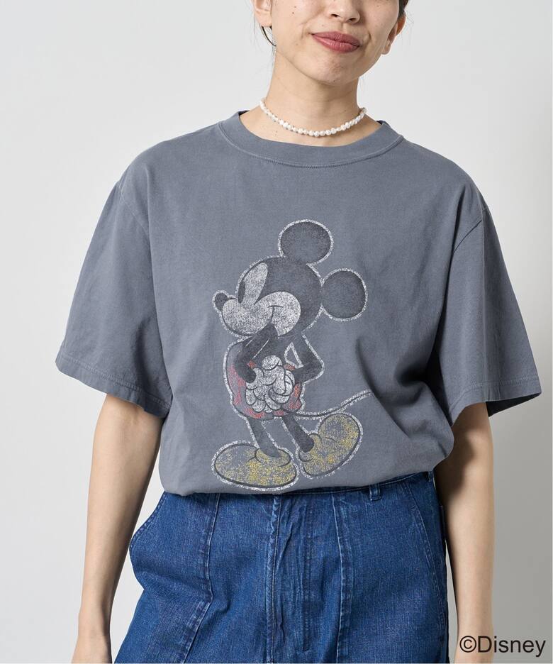 R JUBILEE/DISNEY COLLECTION LW加工Tシャツ(Mickey Mouse)（Tシャツ  