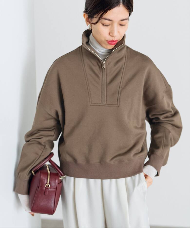CURRENTAGE/カレンテージ 別注 2WAY SWEAT ハーフジップスウェット 