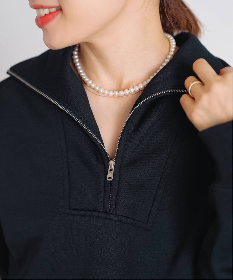 CURRENTAGE/カレンテージ 別注 2WAY SWEAT ハーフジップスウェット 