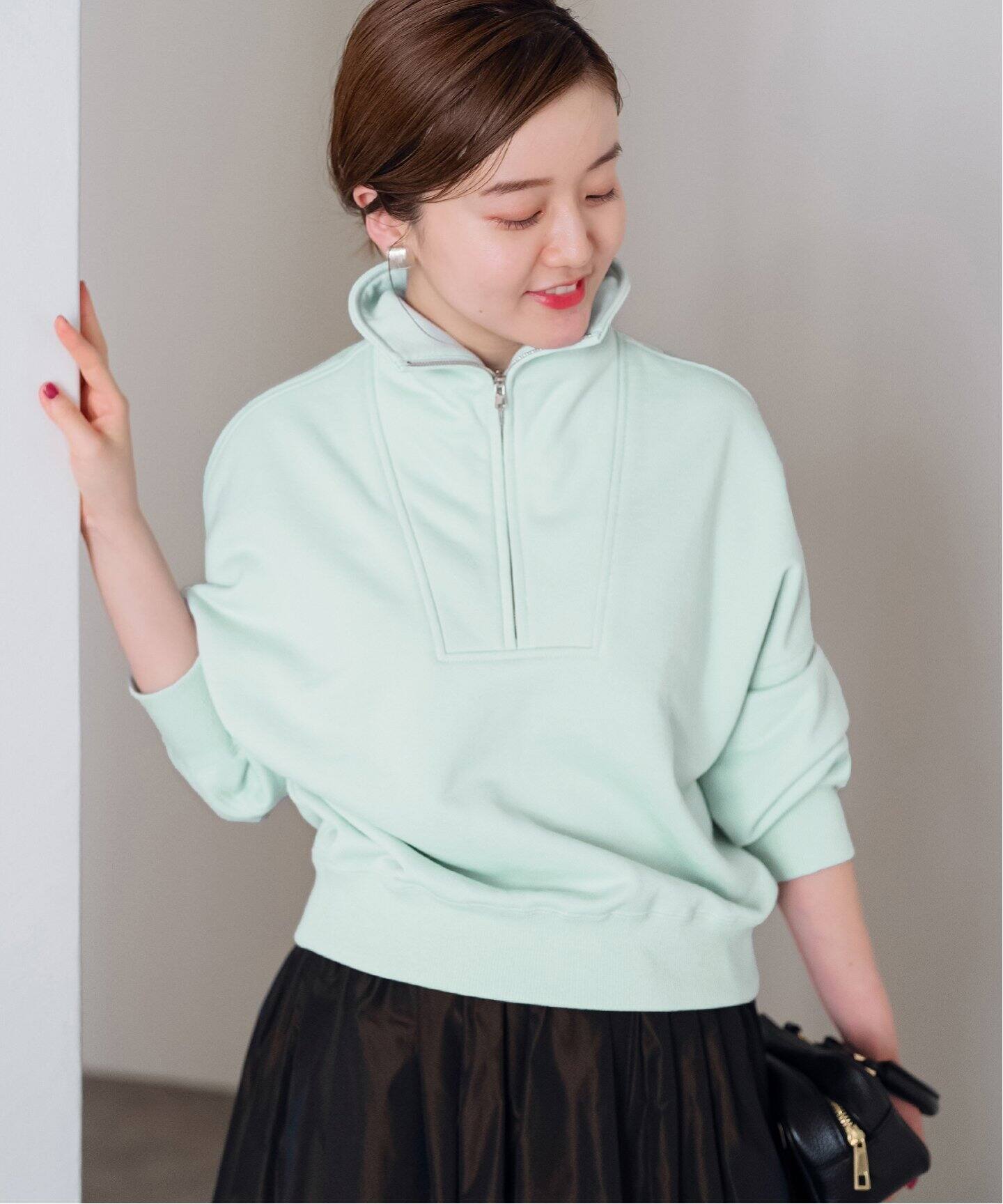 CURRENTAGE/カレンテージ 別注 2WAY SWEAT ハーフジップ