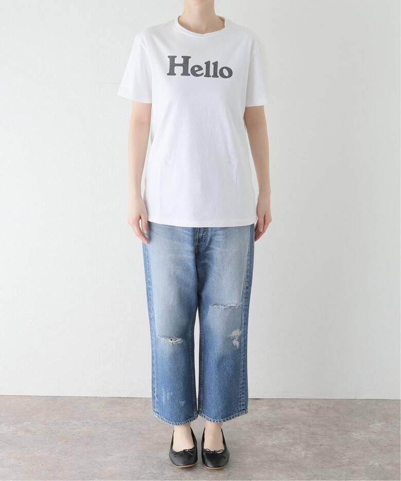 MADISONBLUE/マディソンブルー】HELLO CREW NECK TEE Tシャツ（Tシャツ 