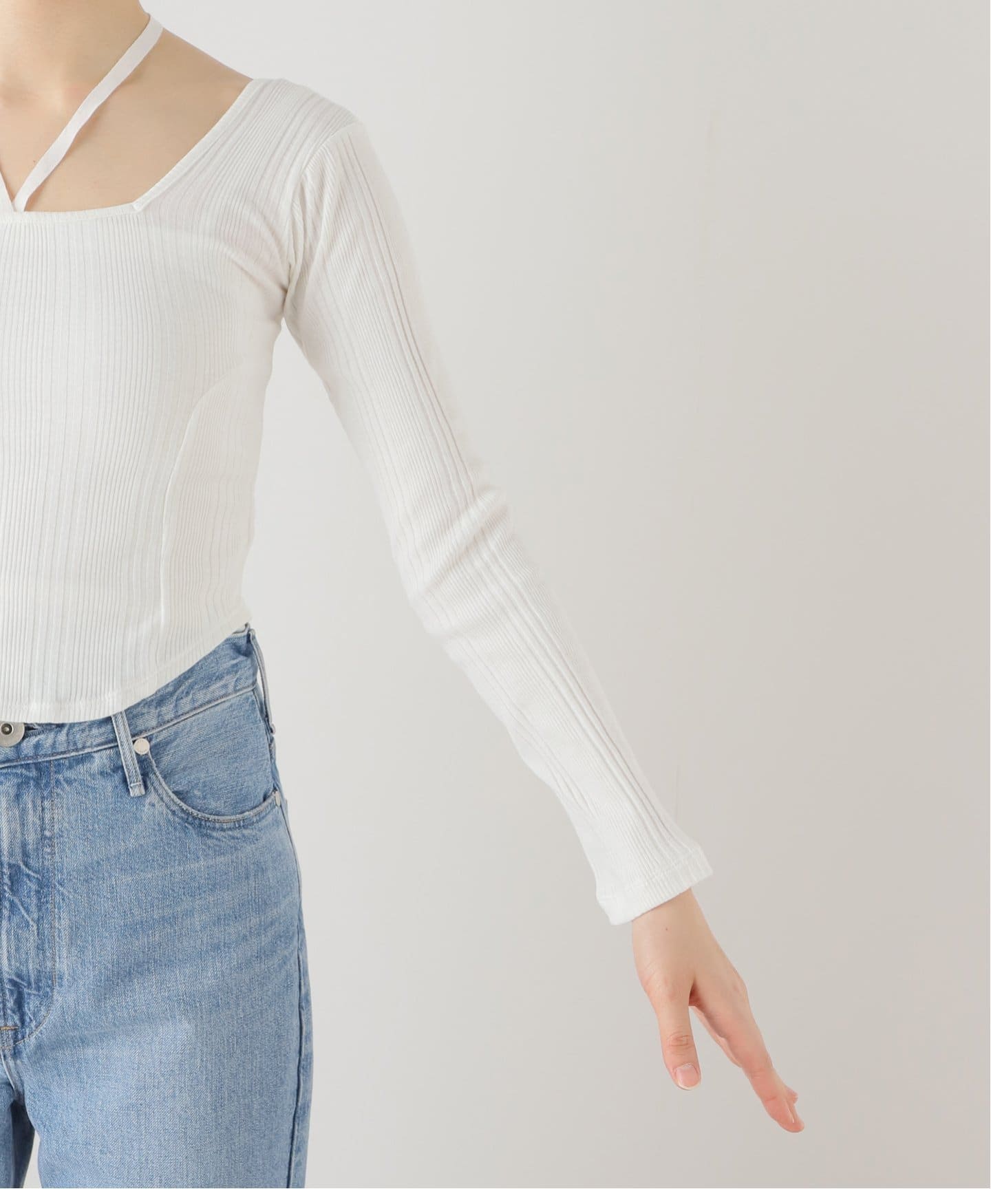 JANE SMITH/ジェーンスミス】RIB SQUARE TOP カットソー（T