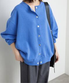 ダブルフェイスジャージースナップカーディガン