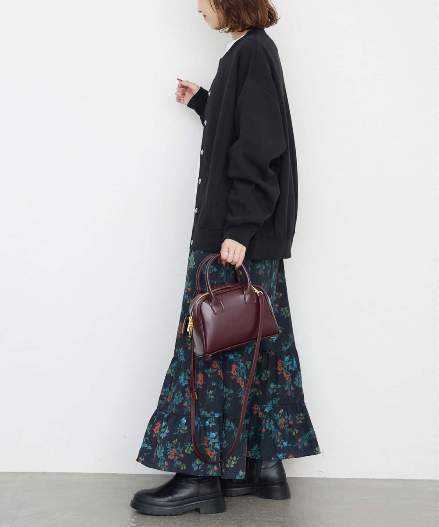 WEB限定/追加2》ダブルフェイスジャージースナップカーディガン