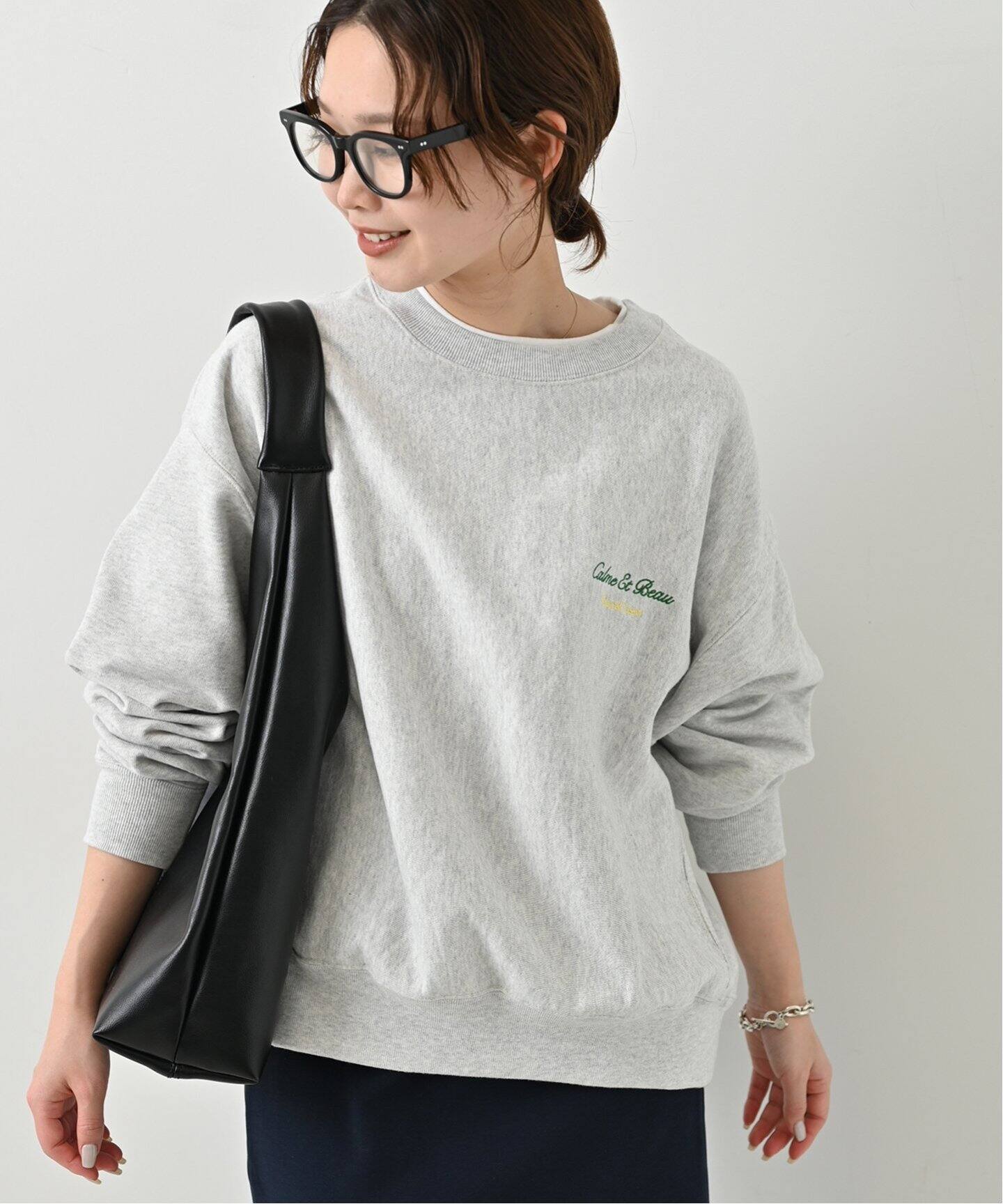 刺しゅうロゴレイヤードデザインスウェット（スウェット）｜SLOBE IENA  