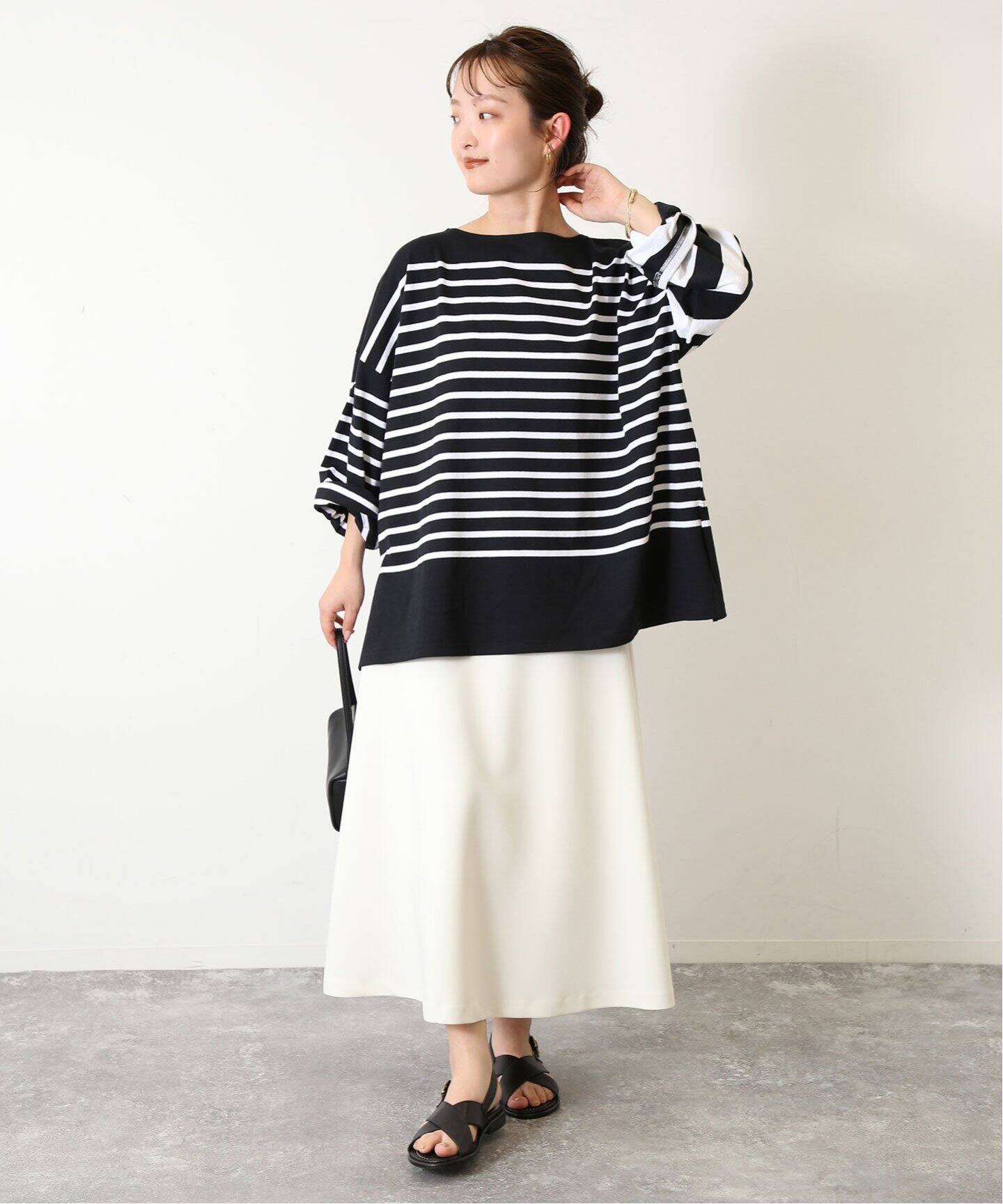 Le minor/ルミノア SLOBE別注 クレイジーパターンボーダー（Tシャツ  