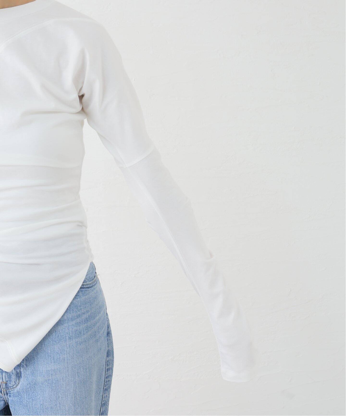 LOW CLASSIC/ロウ クラシック WRAP T-SHIRT LW243TS01_BL（Tシャツ