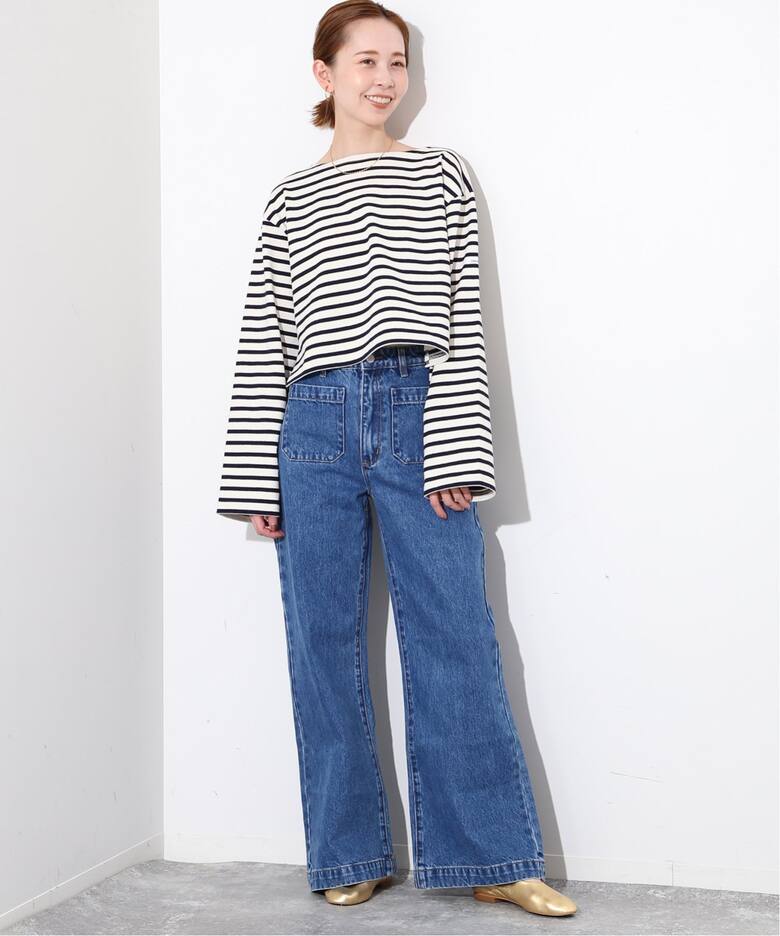 ORCIVAL/オーシバル】 CROPPED BOAT NECK P.Oカットソー（Tシャツ 
