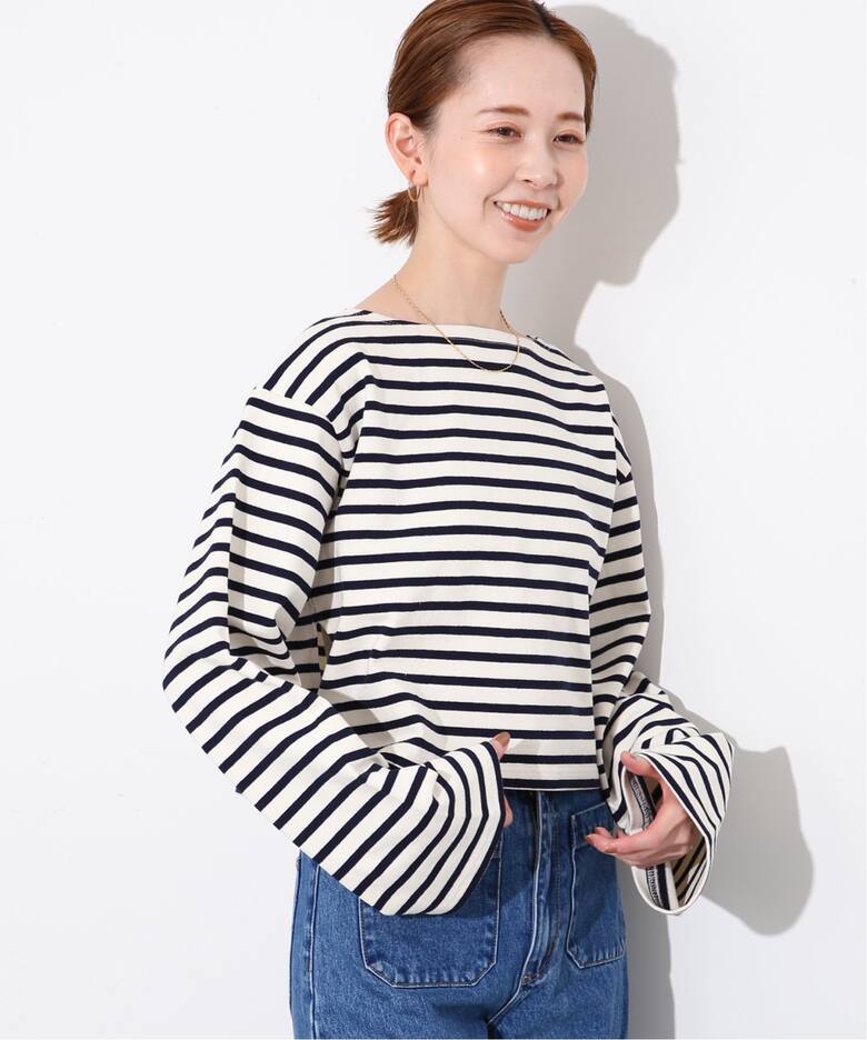 ORCIVAL/オーシバル】 CROPPED BOAT NECK P.Oカットソー（Tシャツ 