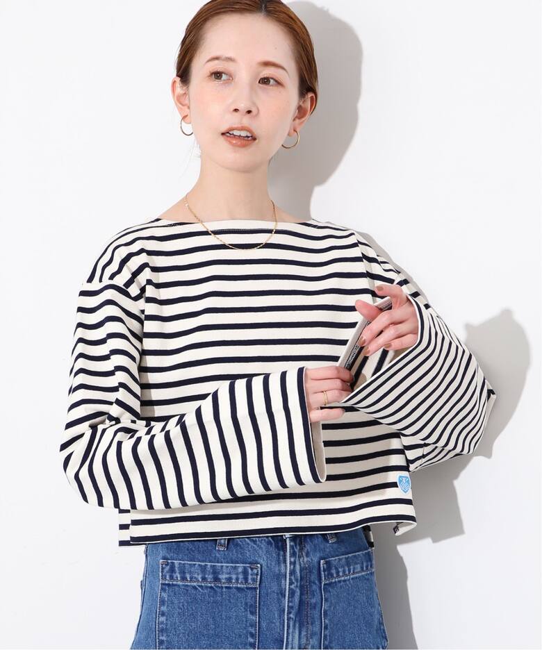ORCIVAL/オーシバル】 CROPPED BOAT NECK P.Oカットソー（Tシャツ 