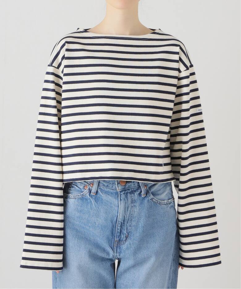 ORCIVAL/オーシバル】 CROPPED BOAT NECK P.Oカットソー（Tシャツ 