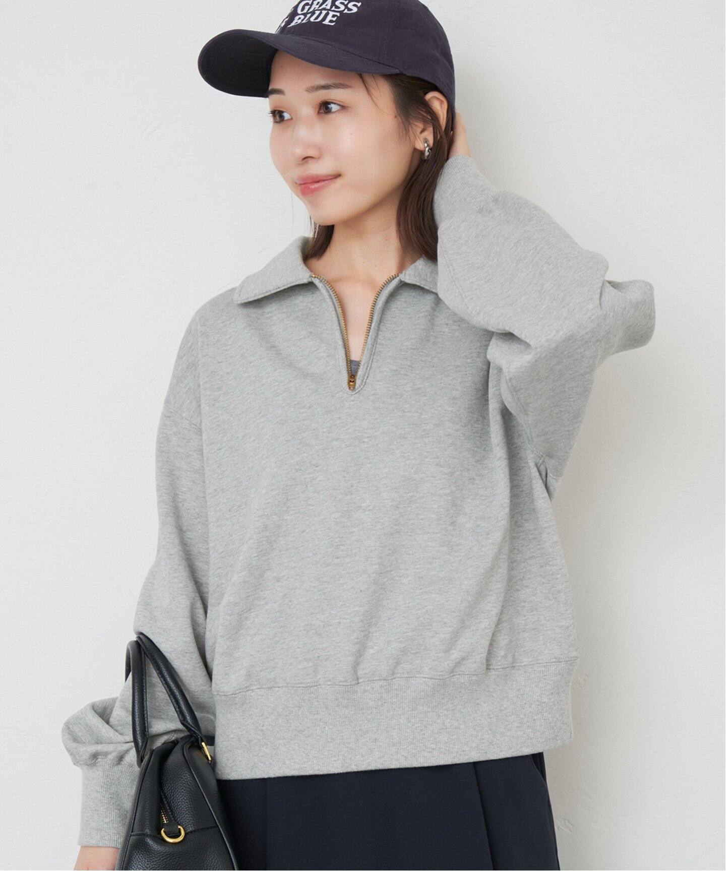 81BRANCA/ハチイチブランカ SLOBE別注 ハーフジップスウェット 