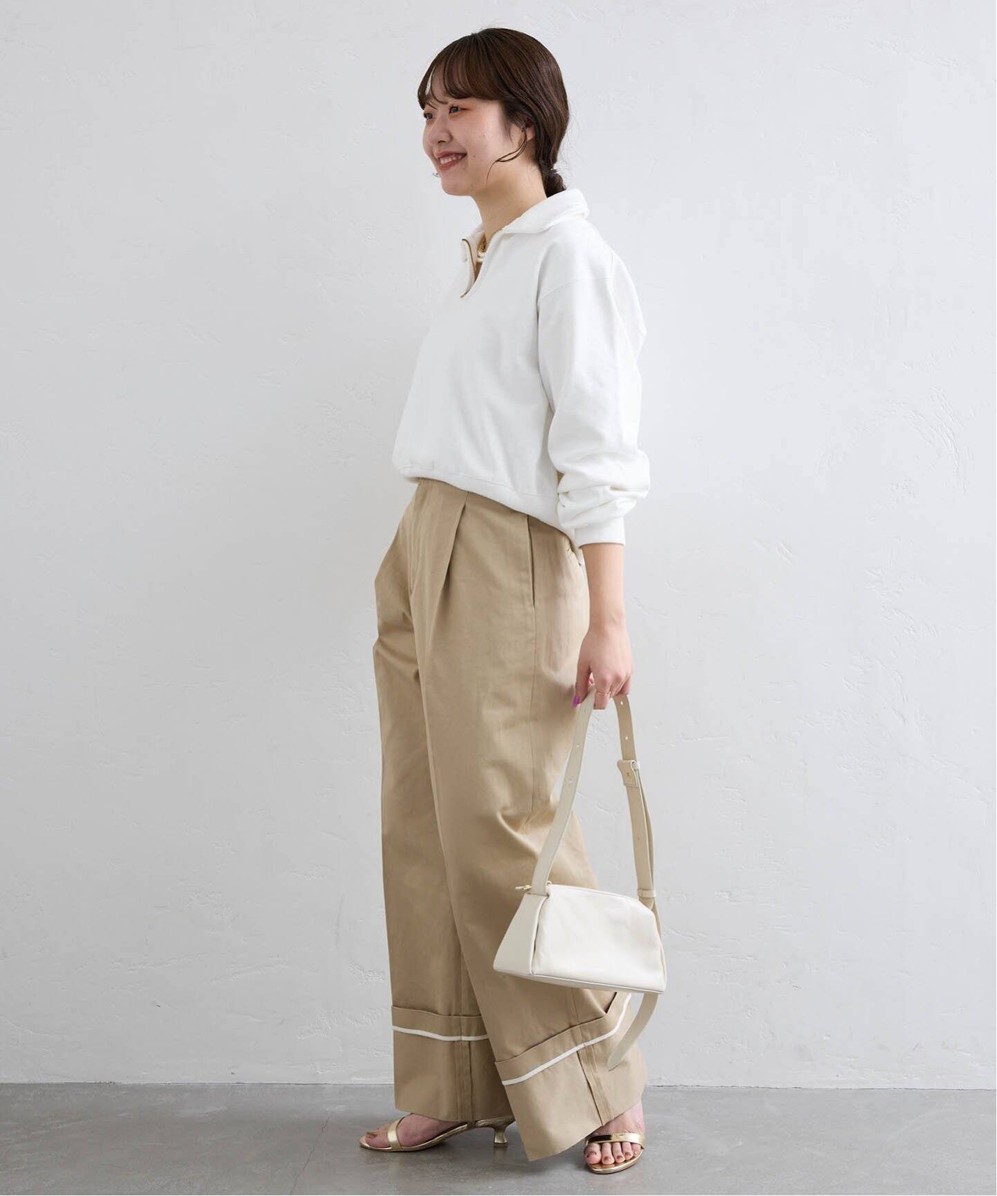 81BRANCA/ハチイチブランカ SLOBE別注 ハーフジップスウェット 