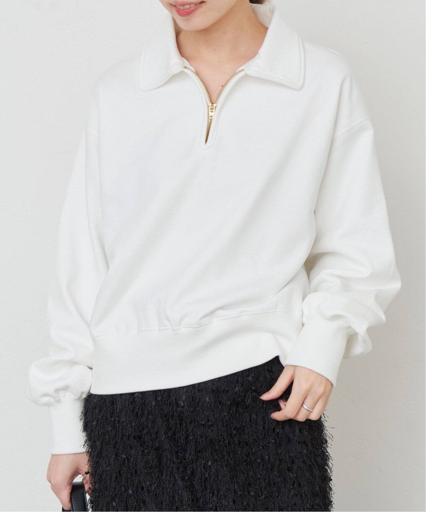 81BRANCA/ハチイチブランカ SLOBE別注 ハーフジップスウェット 