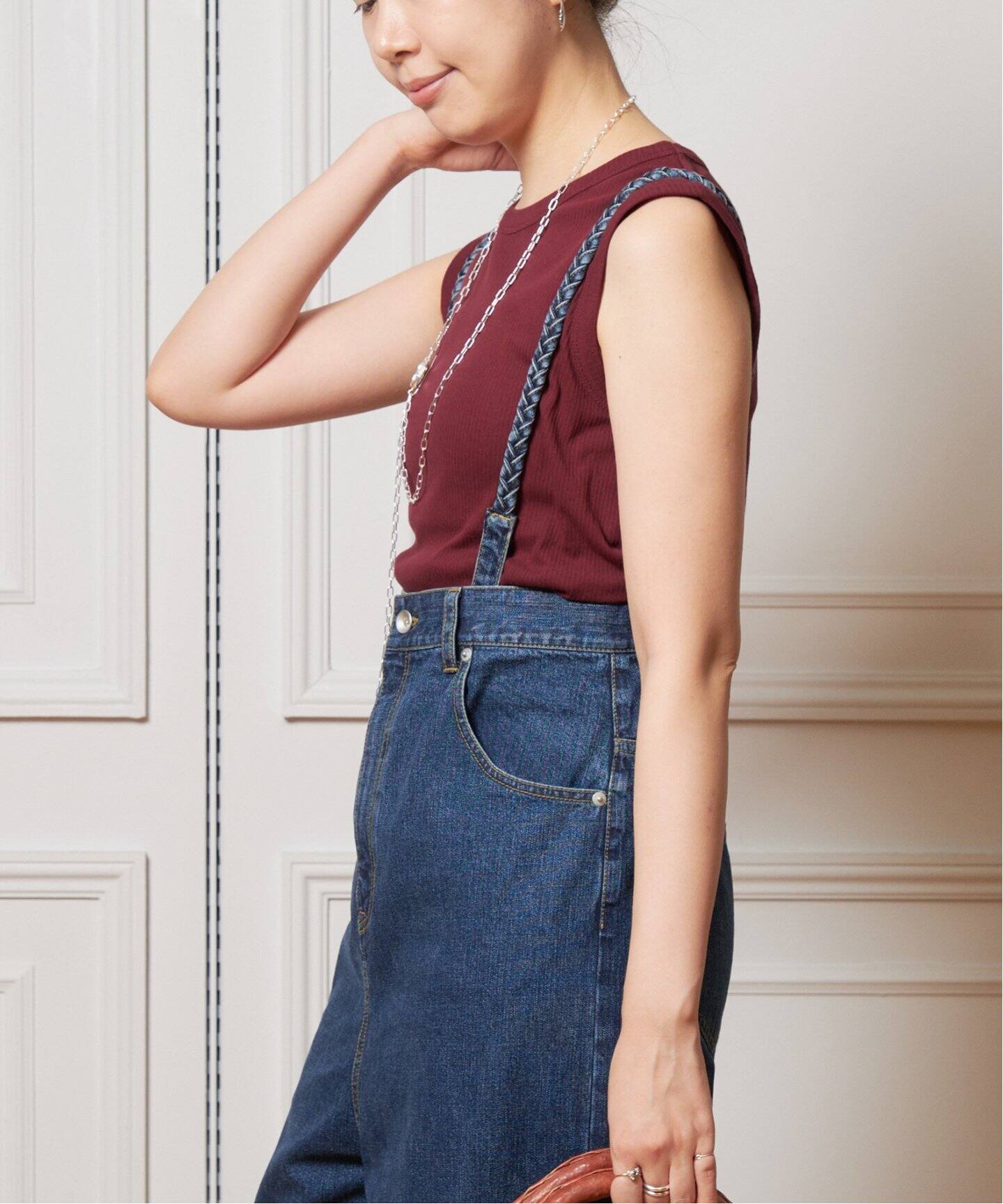 IENA LA BOUCLE 強撚ガーゼリブクルーネックプルオーバー IENA LA BOUCLE 強撚ガーゼリブノースリーブプルオーバー（Tシャツ