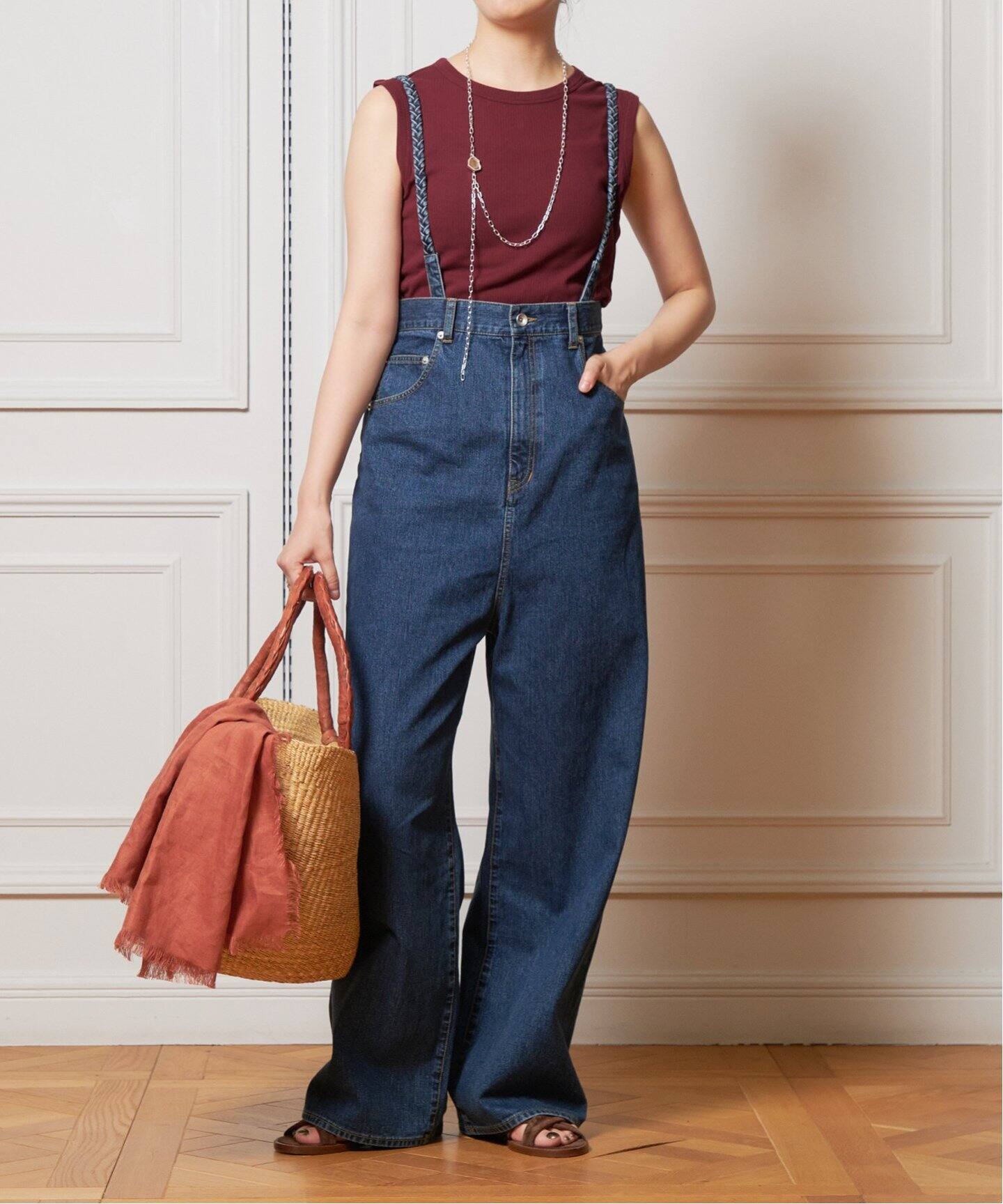 IENA LA BOUCLE 強撚ガーゼリブクルーネックプルオーバー IENA LA BOUCLE 強撚ガーゼリブノースリーブプルオーバー（Tシャツ