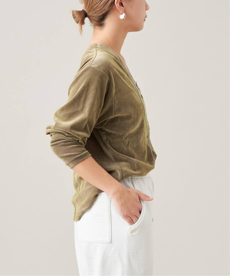 IENA LA BOUCLE チュールフロッキーVカーディガン（カーディガン 