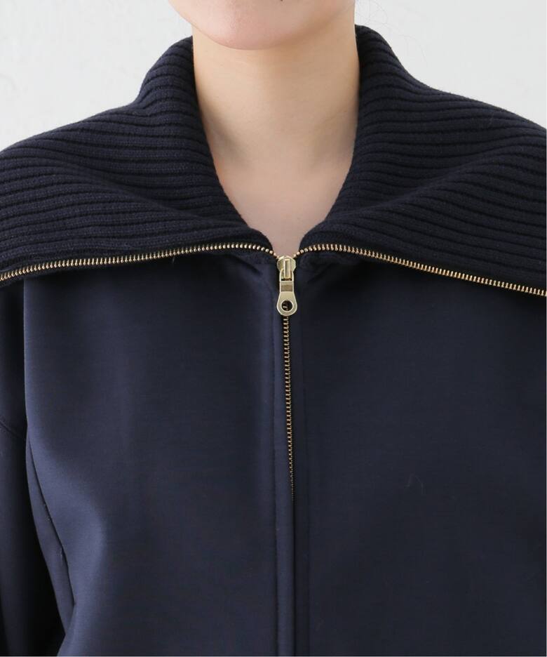 IENA LA BOUCLE リブ襟ZIPカットソーブルゾン（その他ブルゾン 