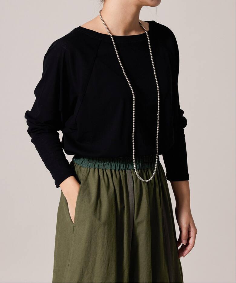 IENA LA BOUCLE 強撚フライスボートネックプルオーバー（Tシャツ 