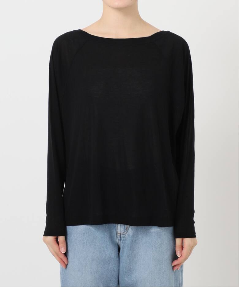 IENA LA BOUCLE 強撚フライスボートネックプルオーバー（Tシャツ 