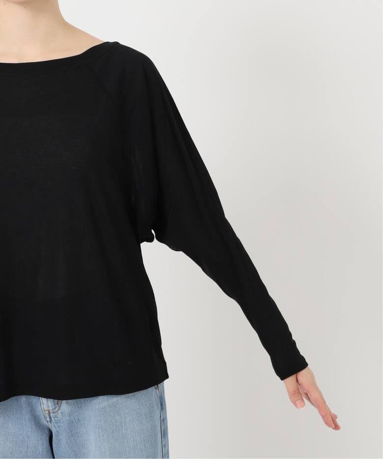 IENA LA BOUCLE 強撚フライスボートネックプルオーバー（Tシャツ 