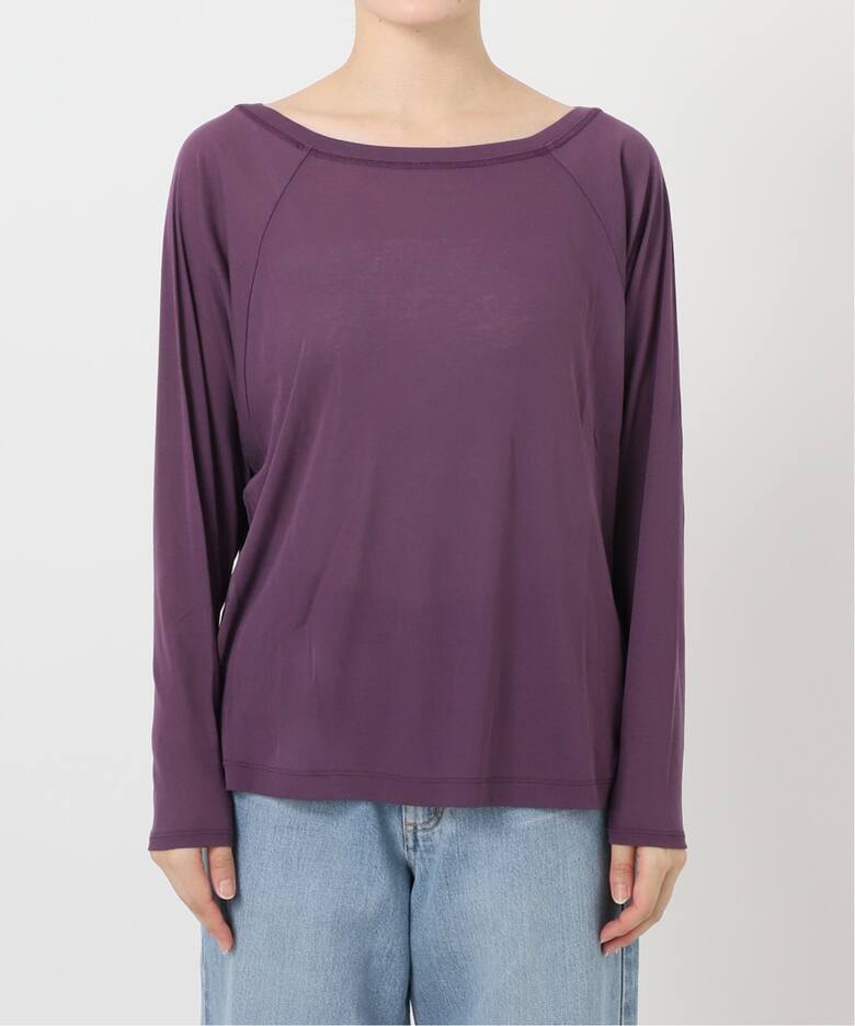 IENA LA BOUCLE 強撚フライスボートネックプルオーバー（Tシャツ 