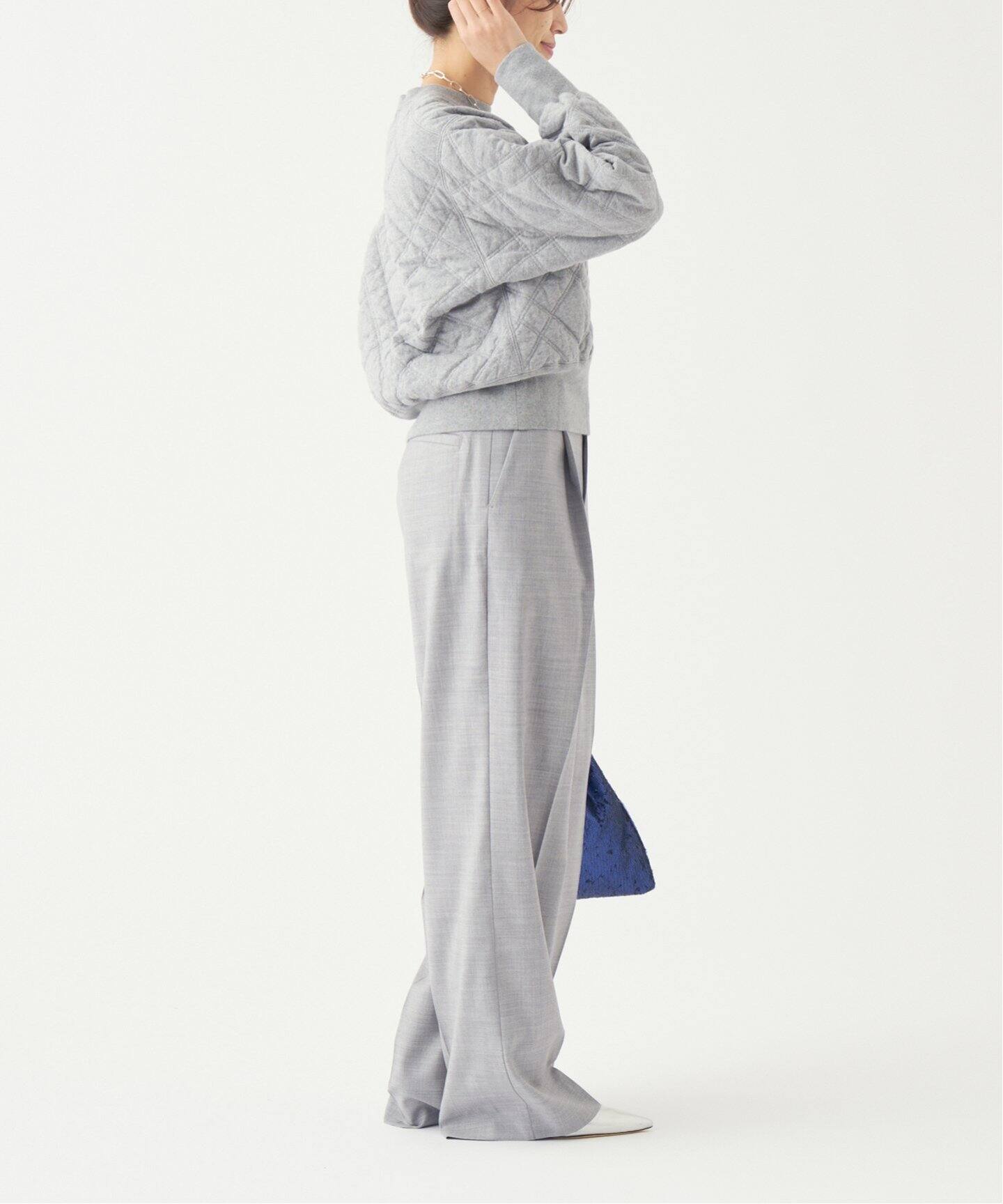 IENA LA BOUCLE キルティングスウェットプルオーバー（スウェット 
