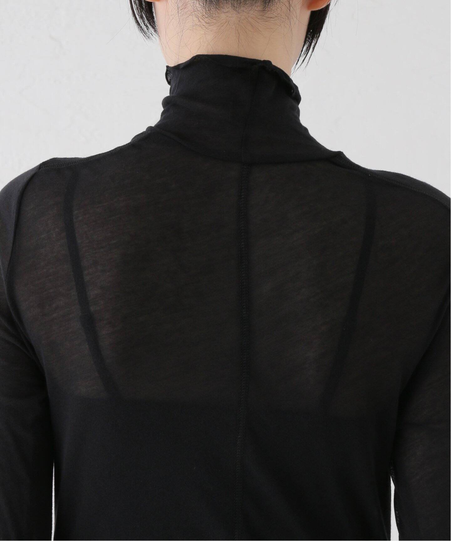 IENA  ハイケージハイネックプルオーバー HAKUJI/ハクジ SOFT SHEER ハイネックプルオーバー H232488（Tシャツ