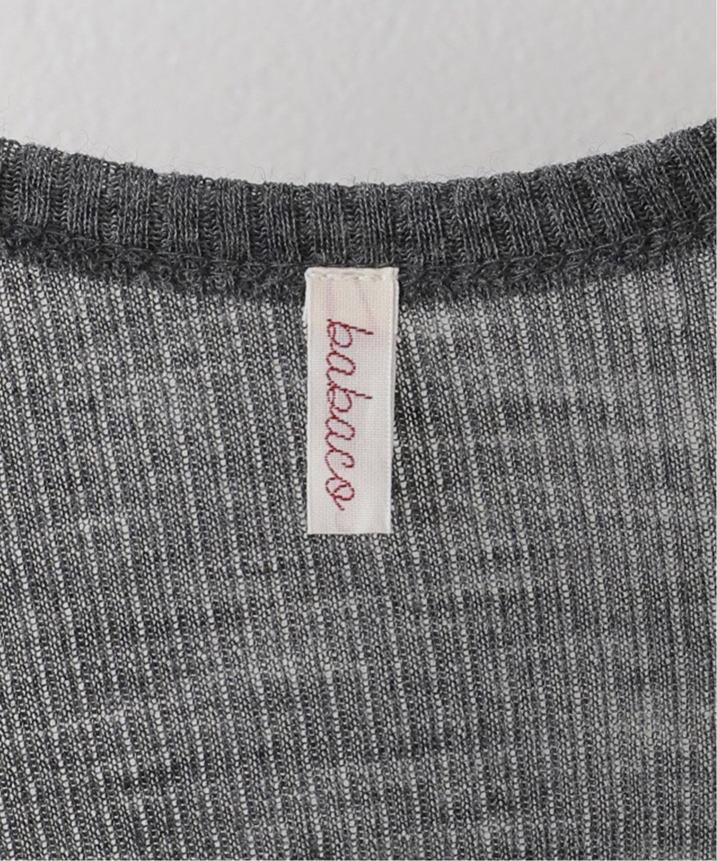babaco/ババコ Fine Wool Ribbed Long Sleeve プルオーバー BA01