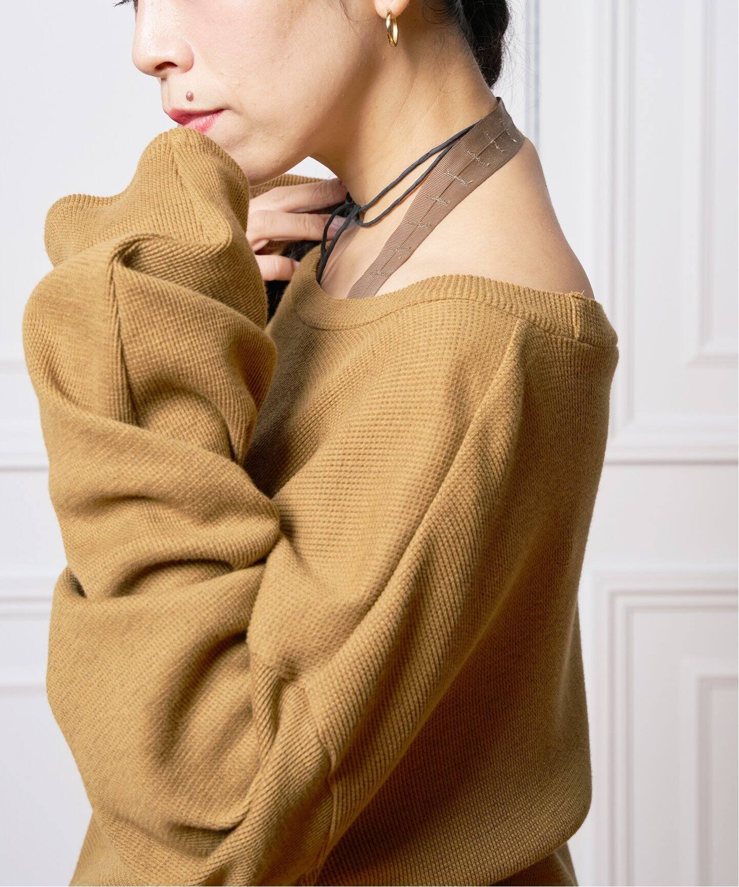 JUN MIKAMI/ジュンミカミ ワッフルロングスリーブプルオーバー 24AWー  