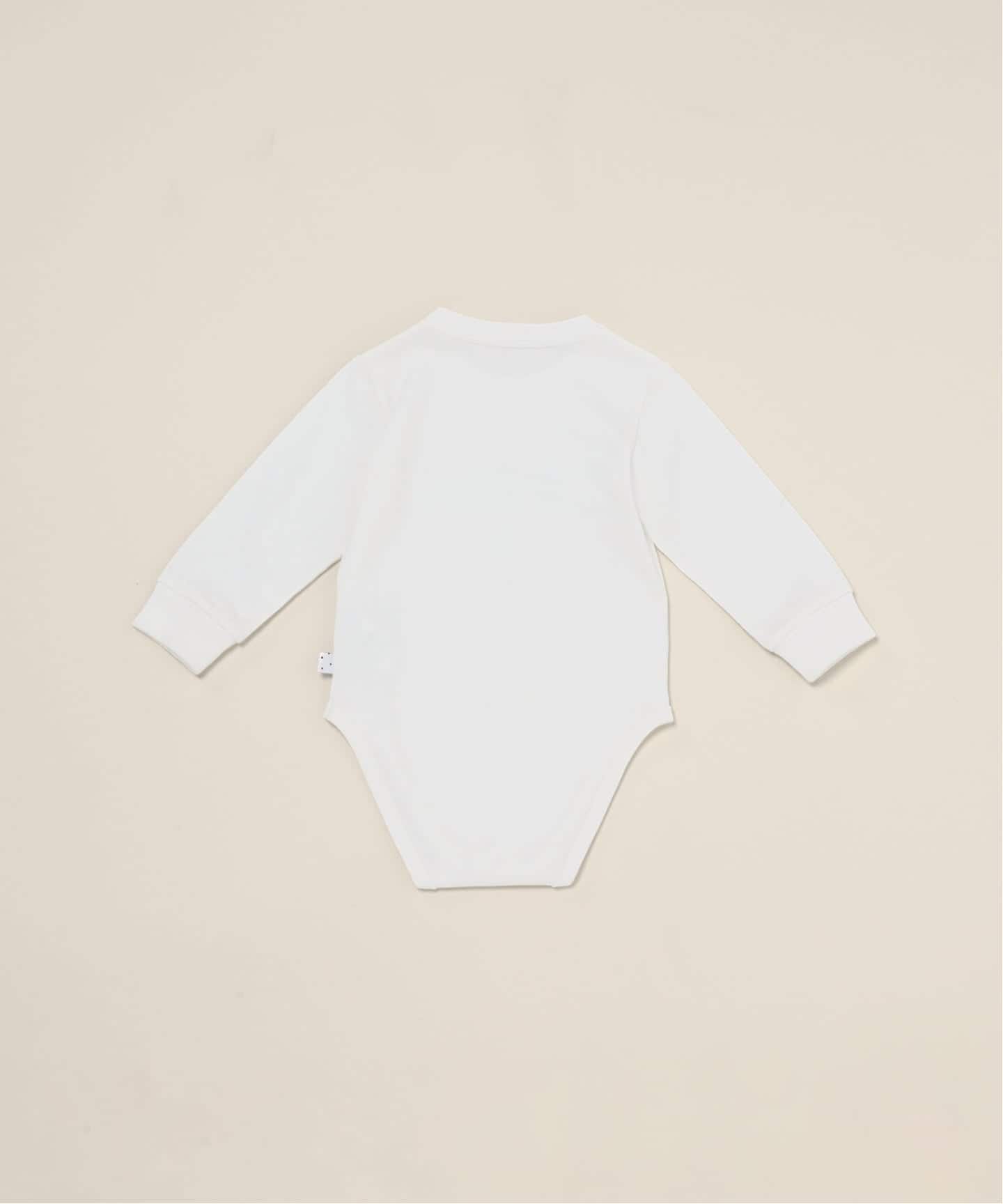 エンブロイダリーロンパース BASIC】エンブロイダリーエトワールロゴ長袖ロンパース baby