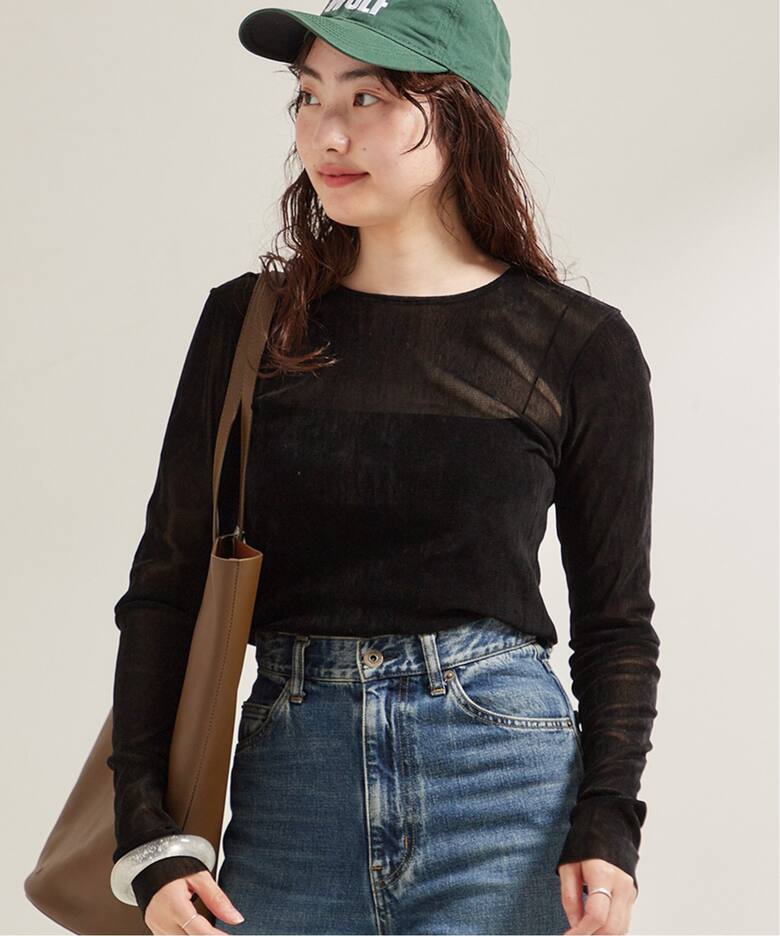 追加》Flocky Mesh ロンT（Tシャツ／カットソー）｜Plage（プラージュ 