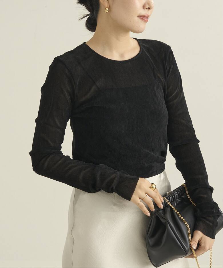 追加》Flocky Mesh ロンT（Tシャツ／カットソー）｜Plage（プラージュ  