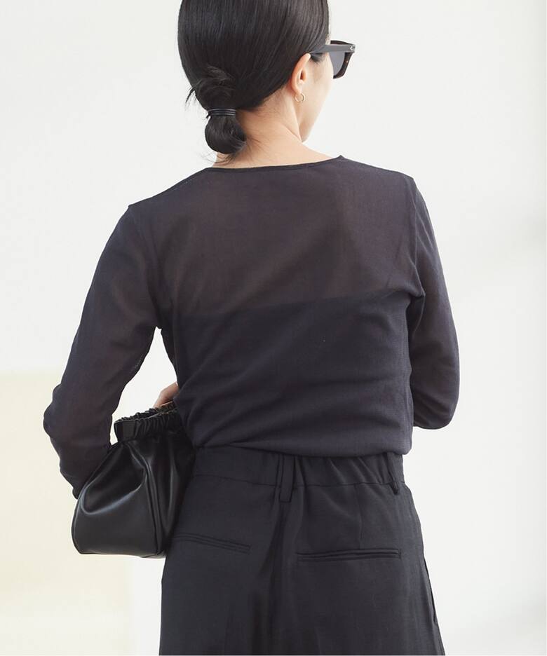 追加》Mesh Sheer ロンT（Tシャツ／カットソー）｜Plage（プラージュ 
