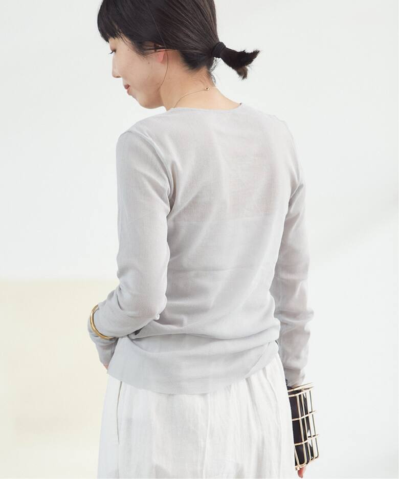 追加》Mesh Sheer ロンT（Tシャツ／カットソー）｜Plage（プラージュ  