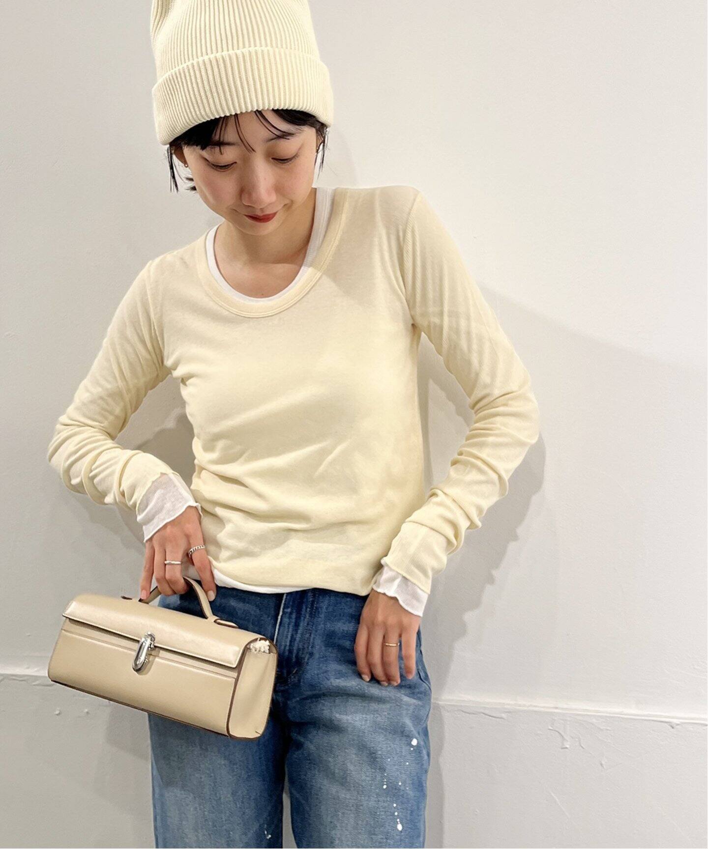 whisper rib long Tシャツ（Tシャツ／カットソー）｜Plage（プラージュ 