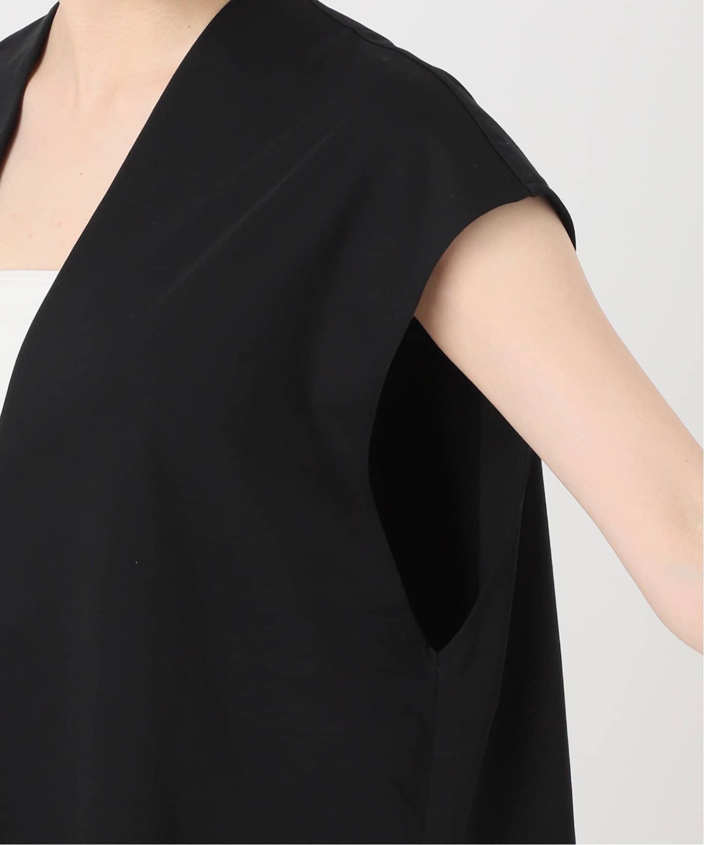 Plage (プラージュ) ★★ ② 24070922732030 Smooth Jersey V プルオーバー レディース ブラック FREE Smooth Jersey V プルオーバー（Tシャツ／カットソー）｜Plage