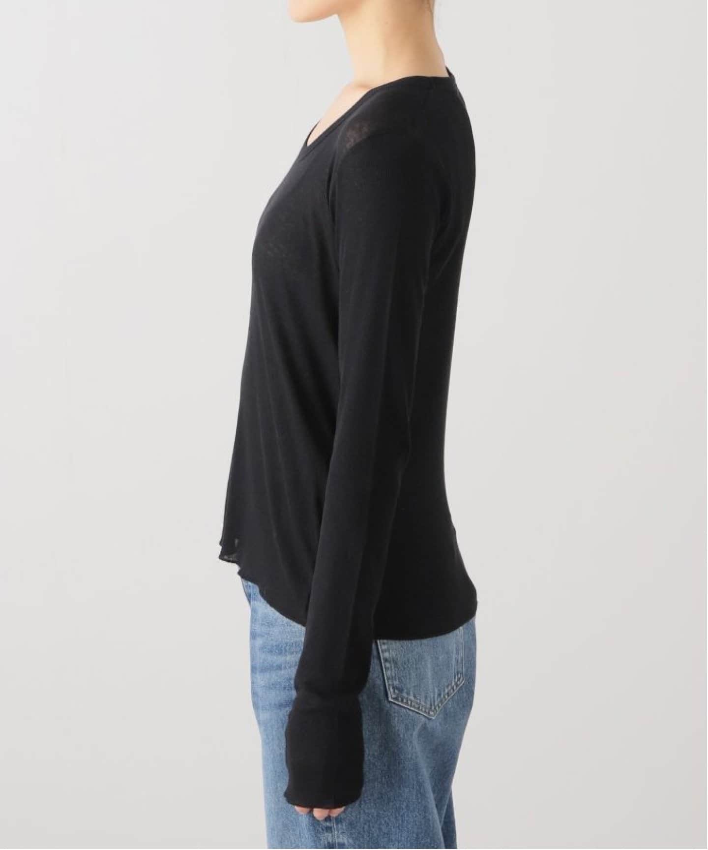 追加》whisper rib long Tシャツ（Tシャツ／カットソー）｜Plage