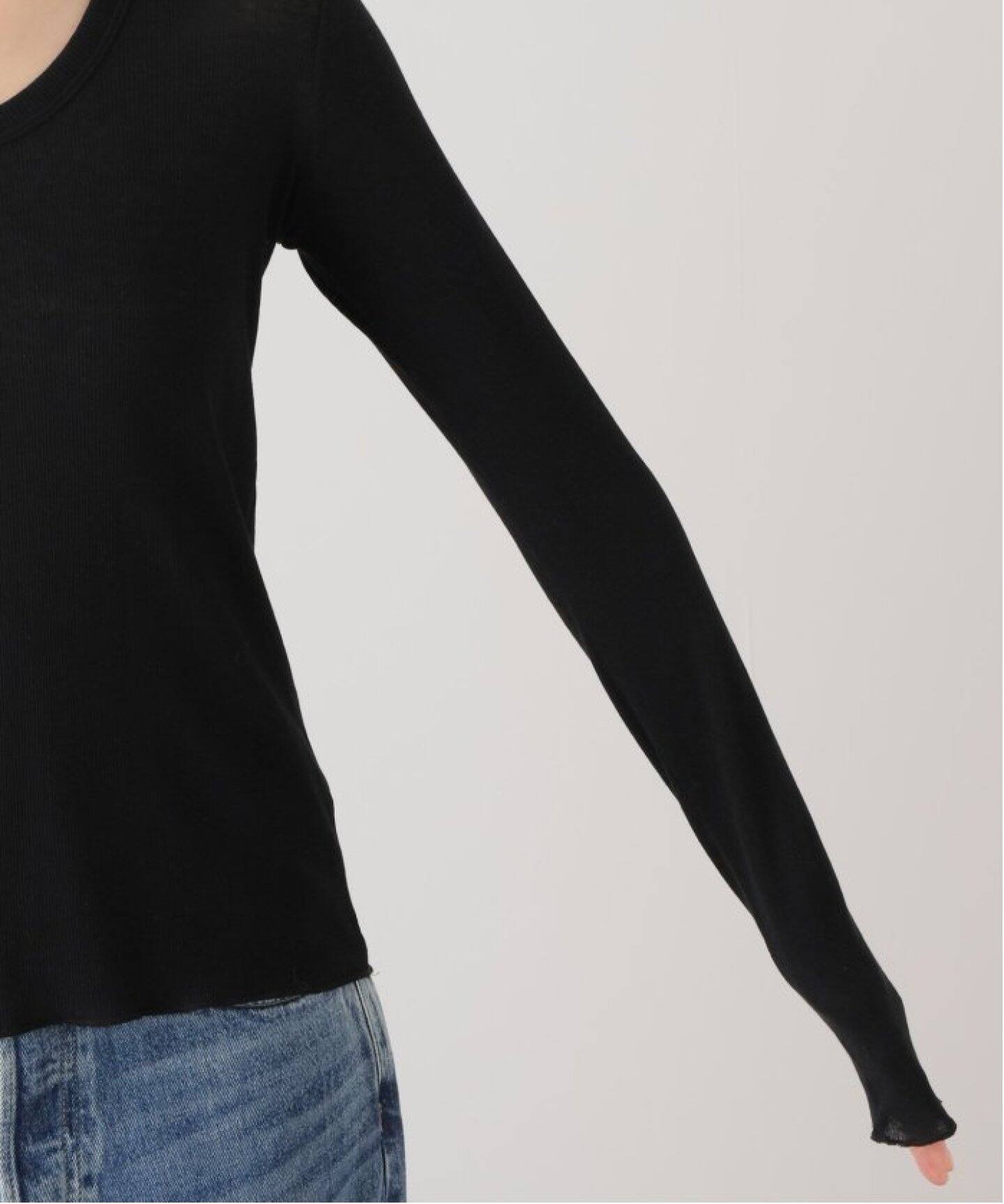 追加》whisper rib long Tシャツ（Tシャツ／カットソー）｜Plage