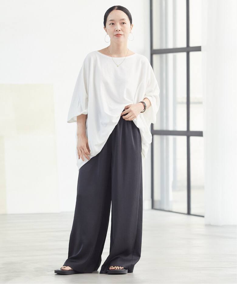 WEB限定追加》Sweat drape Tシャツ（Tシャツ／カットソー）｜Plage 