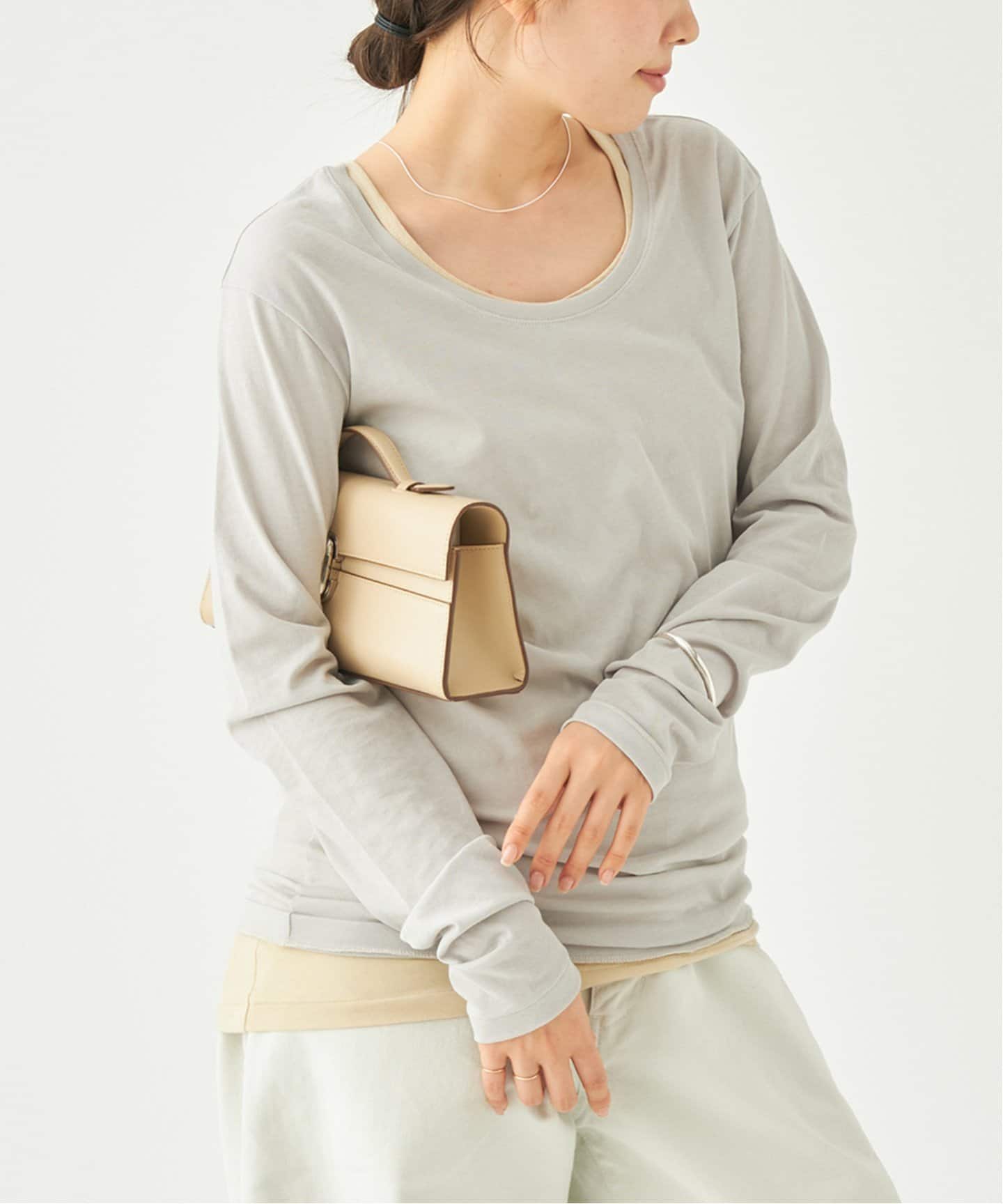 OPEN-NECK LS Tシャツ（Tシャツ／カットソー）｜Plage