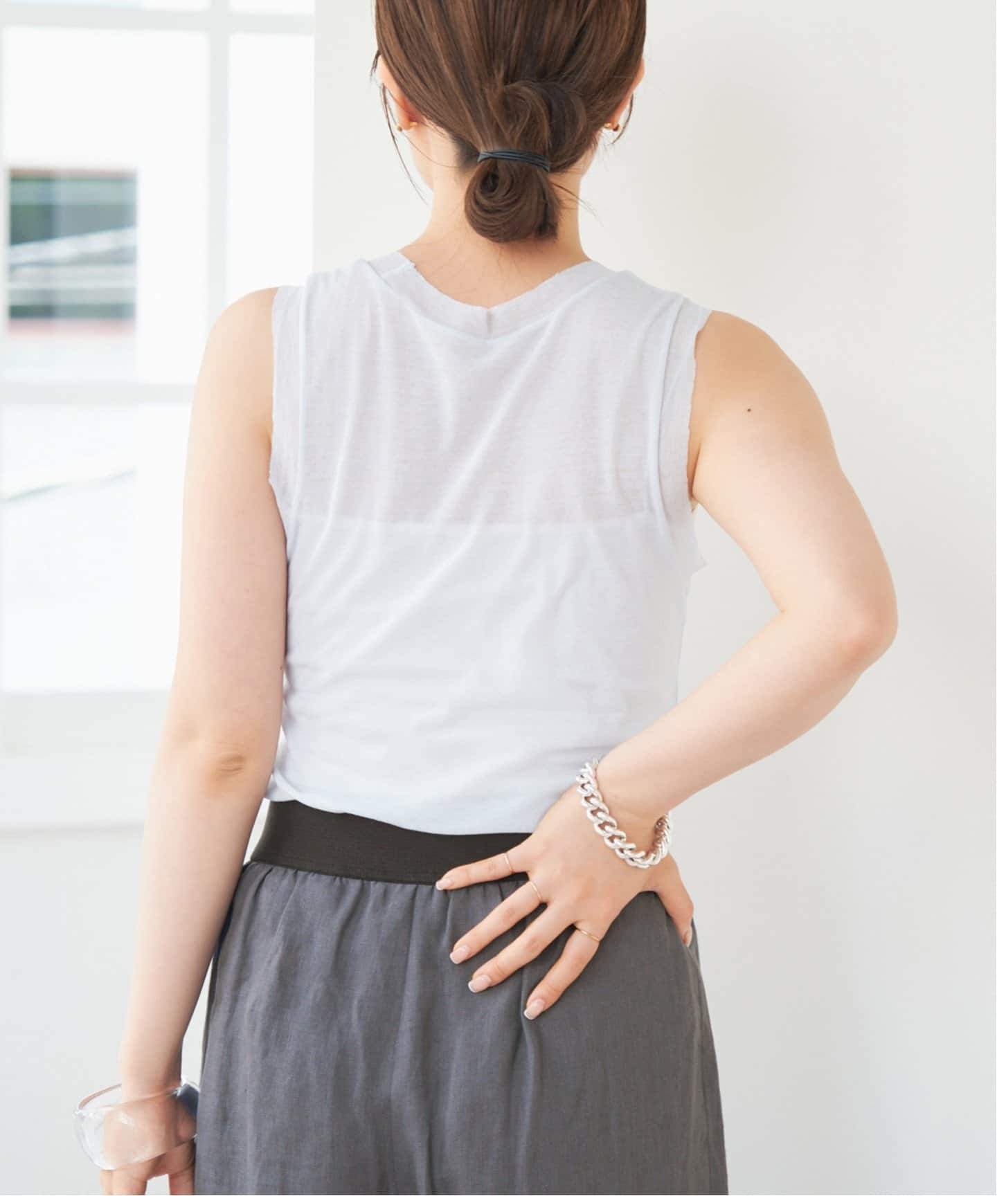 セール】《追加》Cotton Linen Sheer タンクトップ(505703730