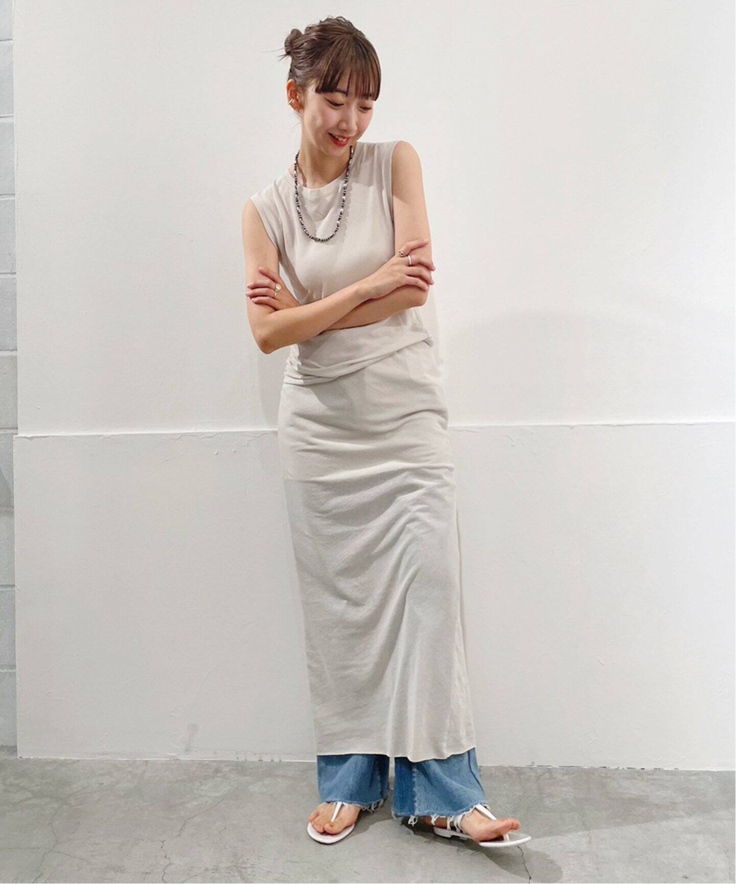 COTTON LINEN SHEER N/S Tシャツ（Tシャツ／カットソー）｜Plage 