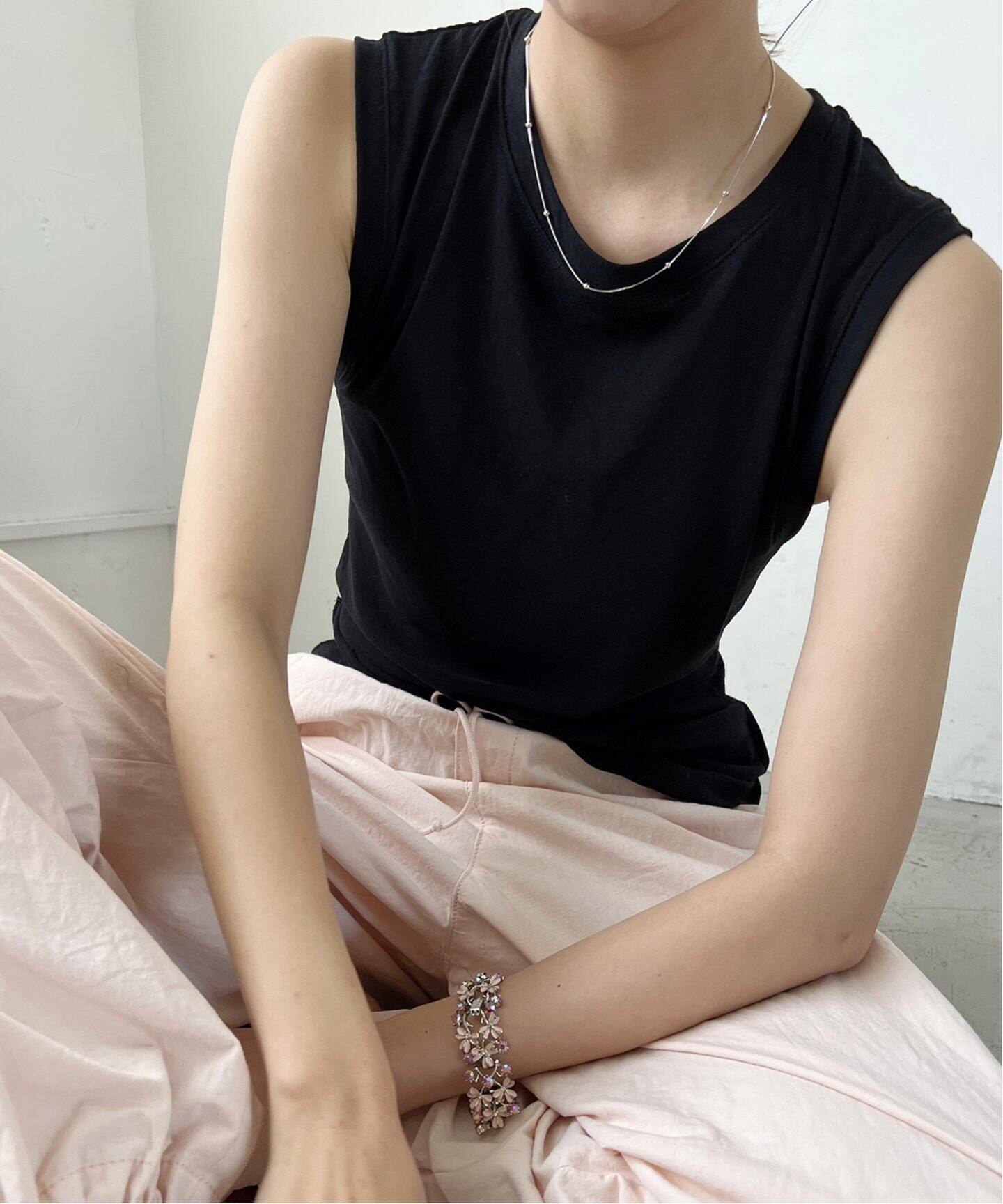 COTTON LINEN SHEER N/S Tシャツ（Tシャツ／カットソー）｜Plage  