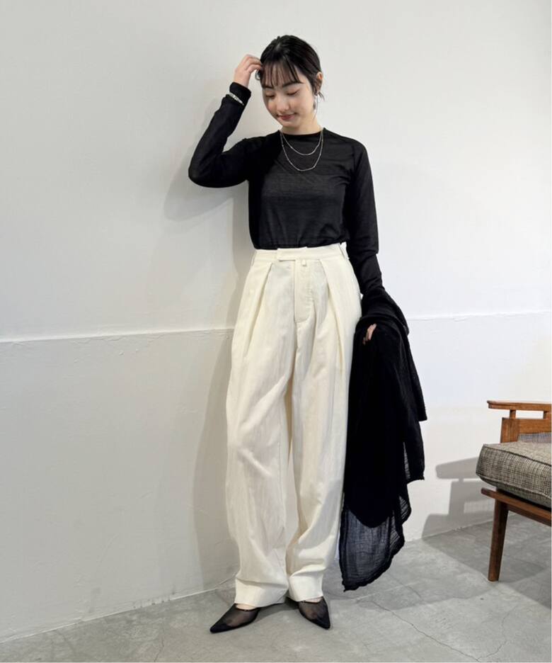 JANE SMITH/ジェーンスミス】SHEER BACK OPEN プルオーバー（Tシャツ  