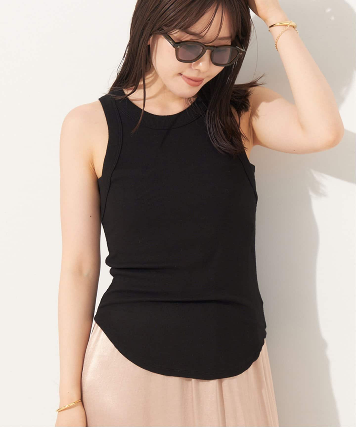 新品plage購入LAmadeタンクトップ黒ブラックプラージュ LAmade/エルエーメイド AIDA タンクトップ（タンクトップ