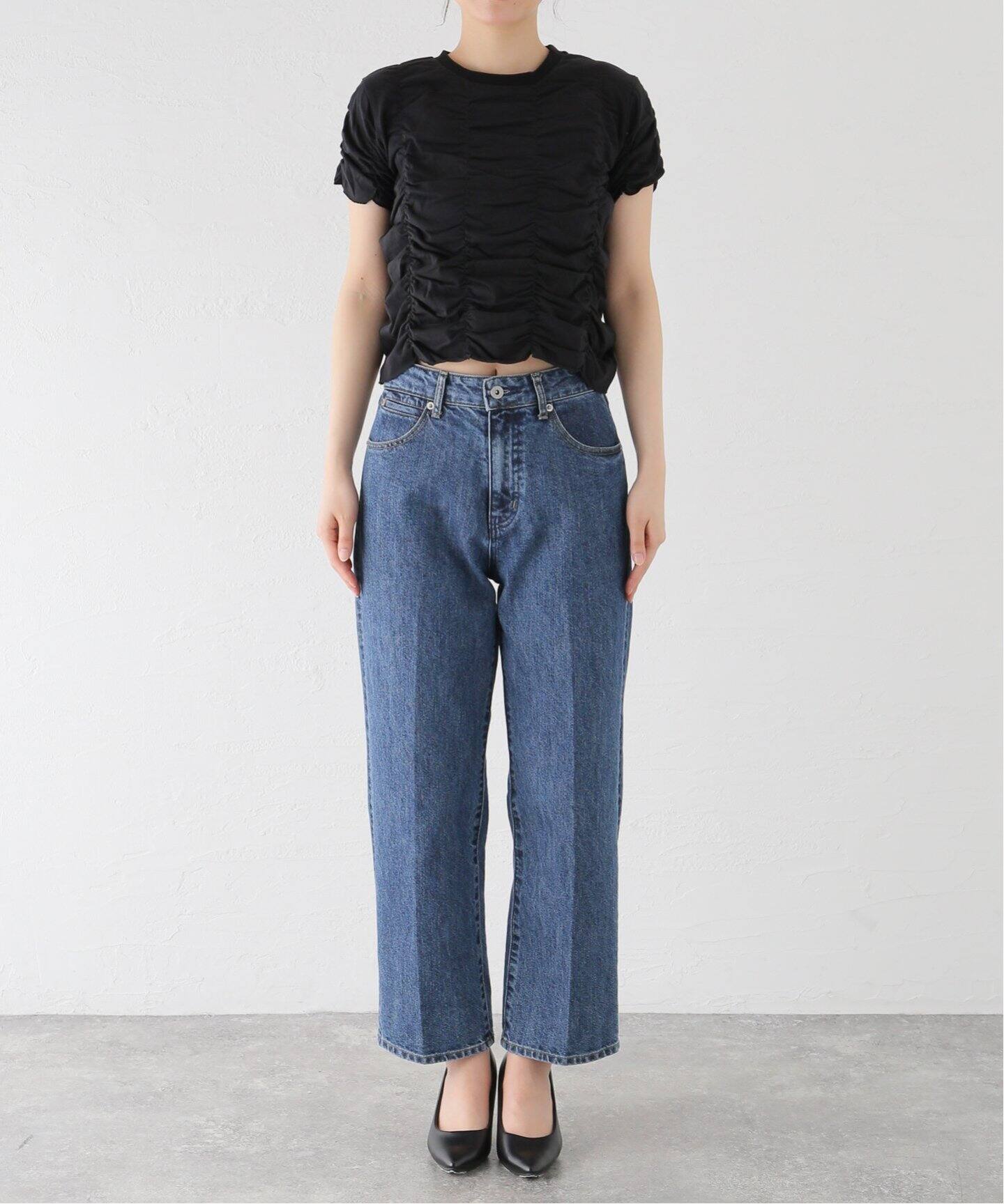 NOTHINGEVERYTHING/ナッシングエブリシング SHIRRING トップス（T 