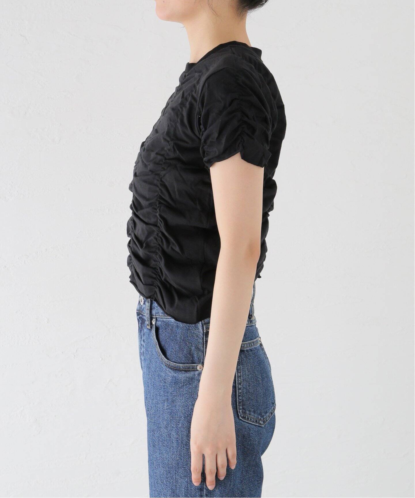 NOTHINGEVERYTHING/ナッシングエブリシング SHIRRING トップス（T 