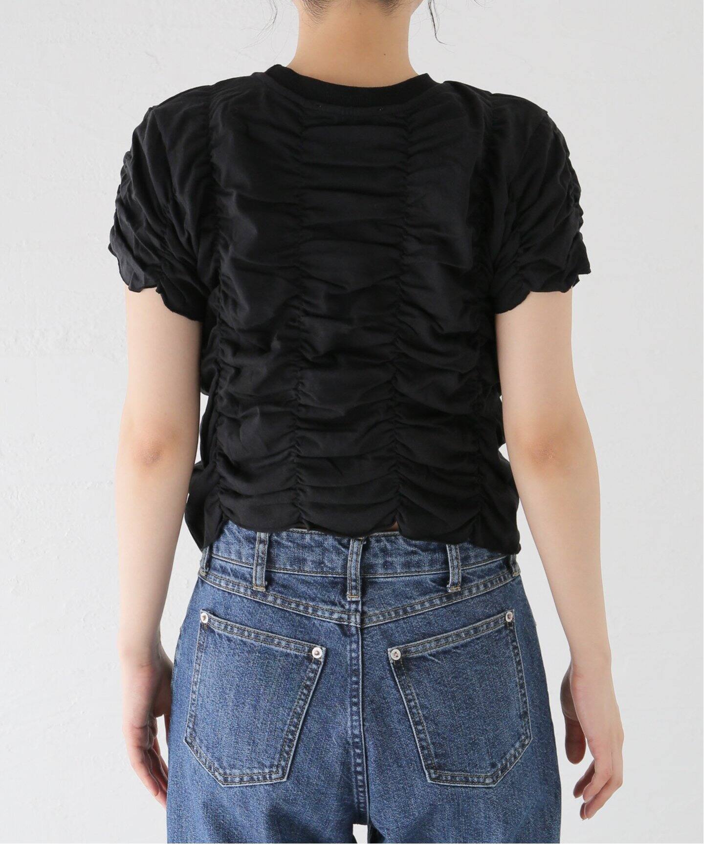 NOTHINGEVERYTHING/ナッシングエブリシング SHIRRING トップス（T 