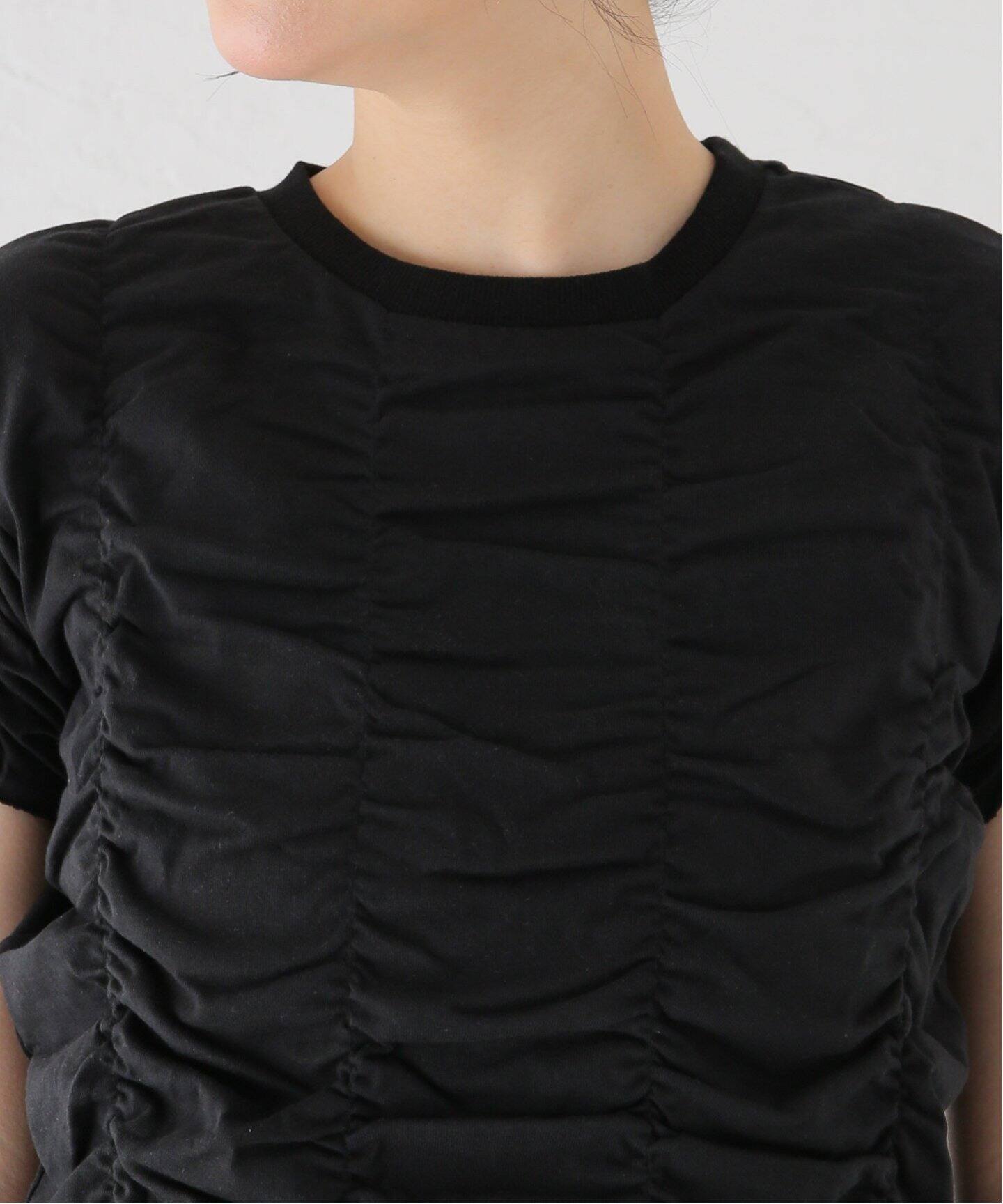 NOTHINGEVERYTHING/ナッシングエブリシング SHIRRING トップス（T 